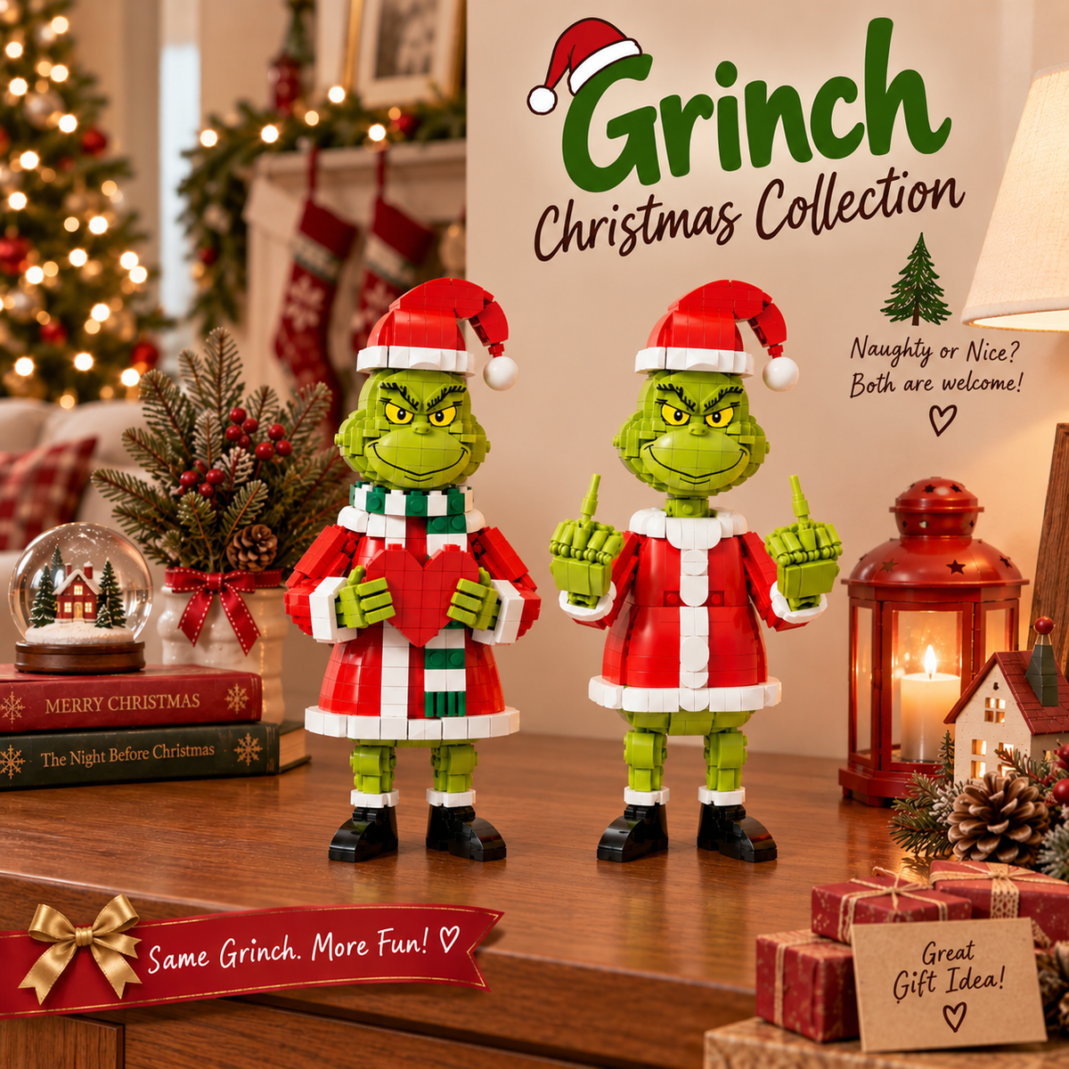 Christmas Menace Double Middle Finger Building Block Set