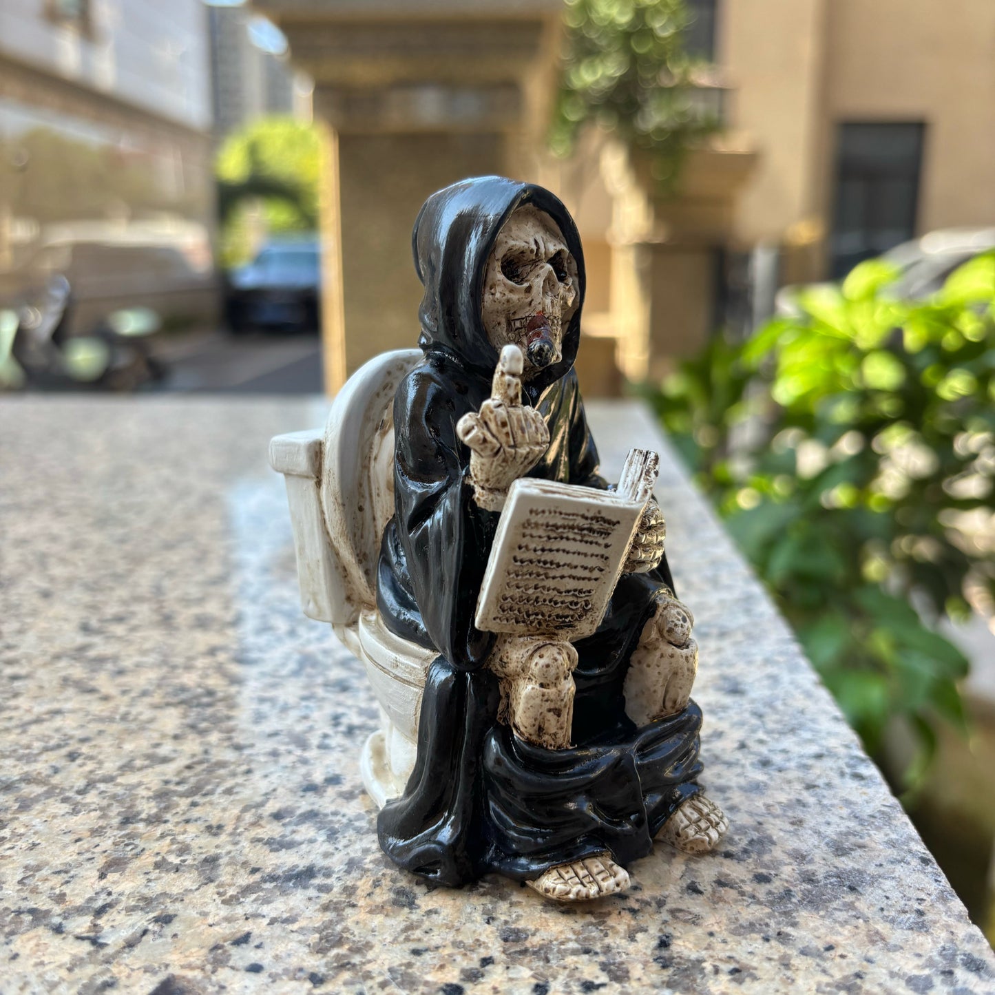 Toilet Grim Reaper Statue