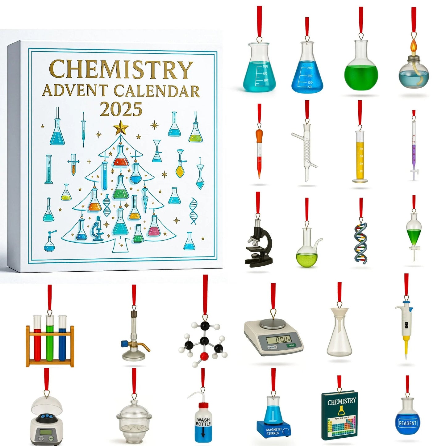 🧪🎄2025 Chemistry Advent Calendar - A Scientific Christmas Countdown