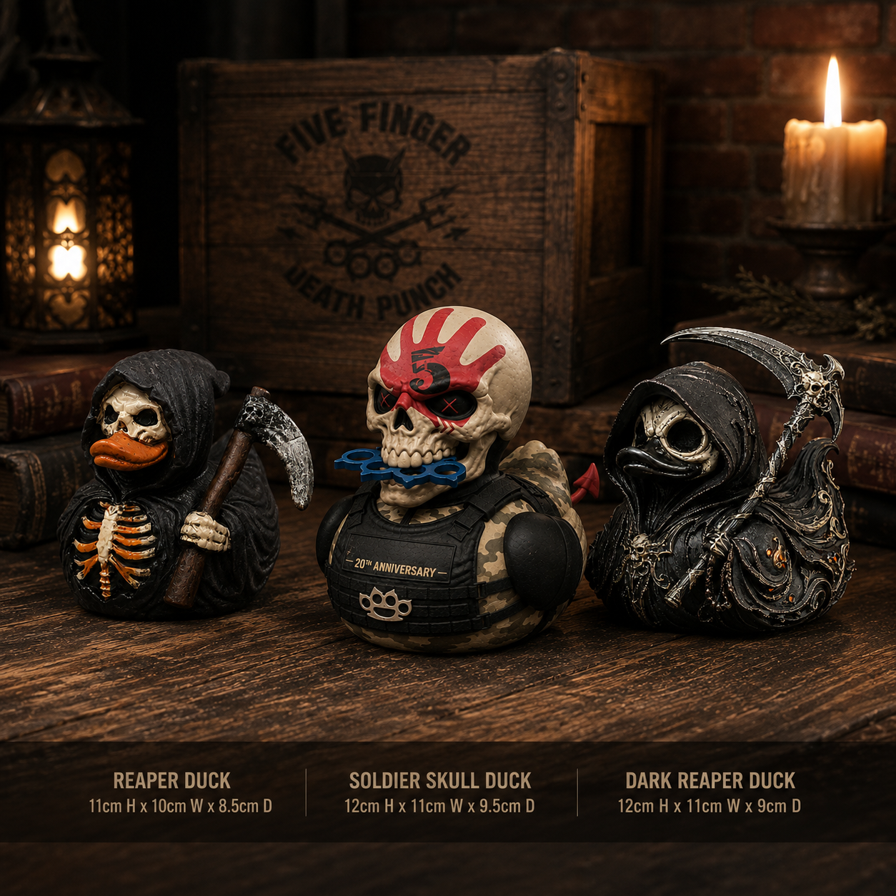 Grim Reaper Gothic Collectible Duck Set