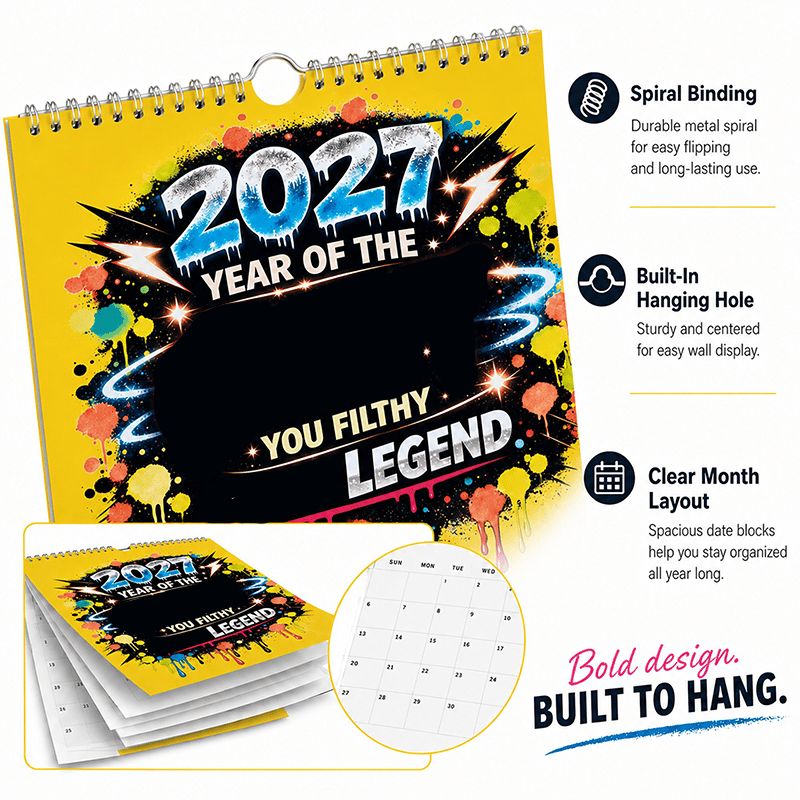 💥Early Bird Sale —🎁2027 Year of the Wall Calendar – Bold Graffiti Humor Calendar📆🌟