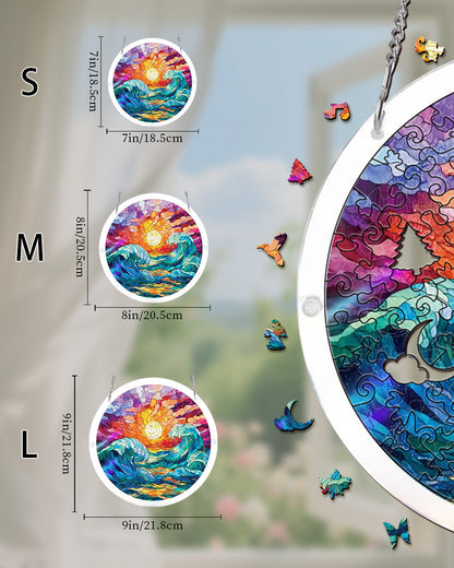 Acrylic Jigsaw Puzzle Suncatcher - Golden Tide