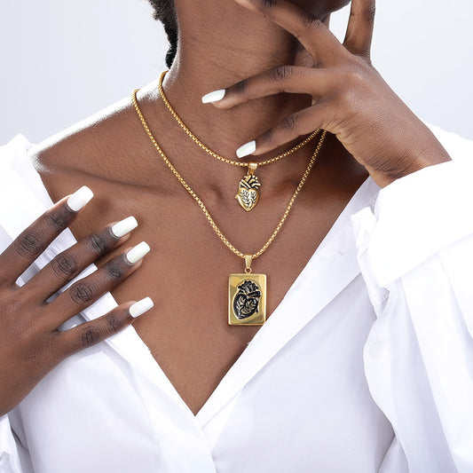 ❤️2026 Anatomical Heart Connection Necklace Set