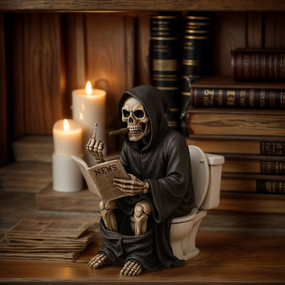 Toilet Grim Reaper Statue