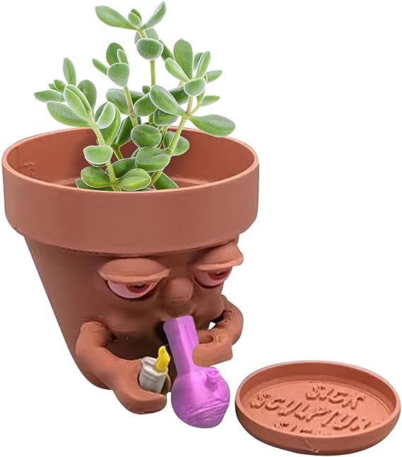 (❤️✨Last Day Promotion - 50%OFF)Pot Smoking Pot planter for succulents or houseplants ripping a bong