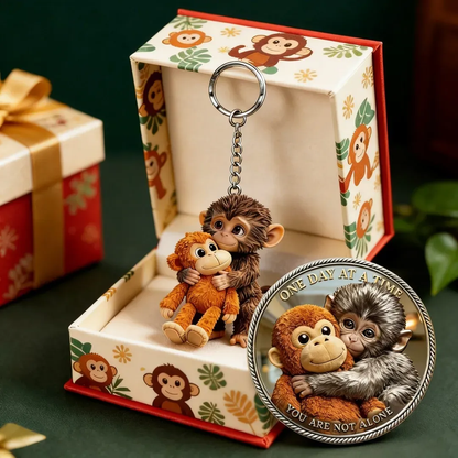 🔥Last Day 50% OFF - 🐵 3D Viral Punch Monkey Keychain 💕