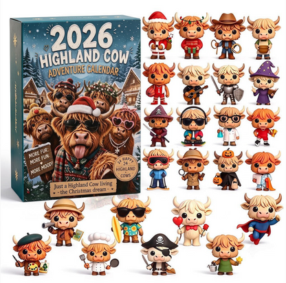 Highland Cow Christmas Advent Calendar