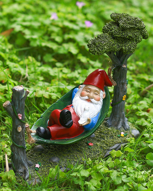 Garden Gnome Hammock Figurines