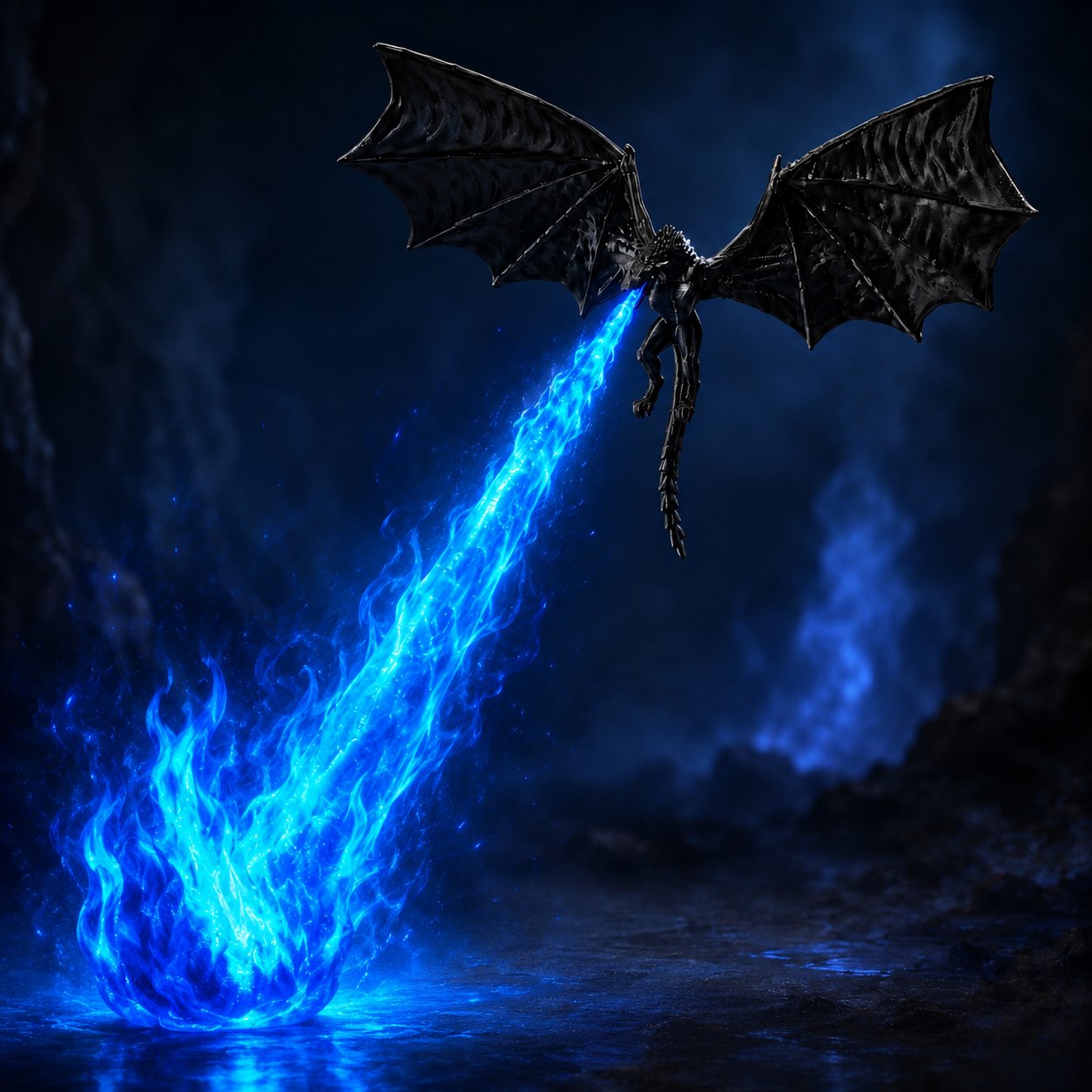 Light-Up Dragon Fire Bookshelf Lamp
