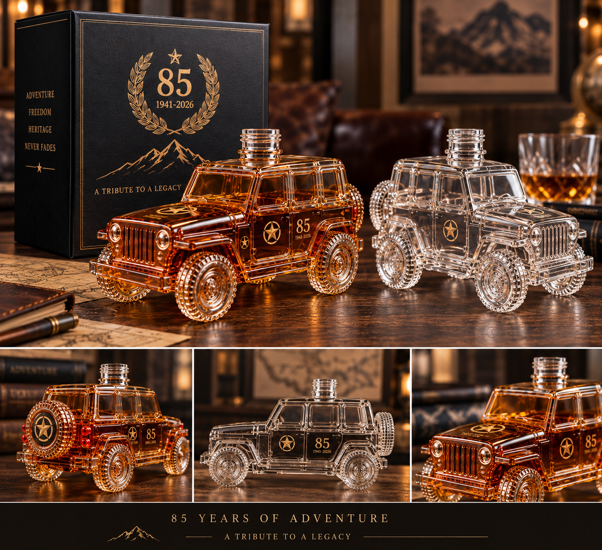 Jeep 85th Anniversary Whiskey Decanter