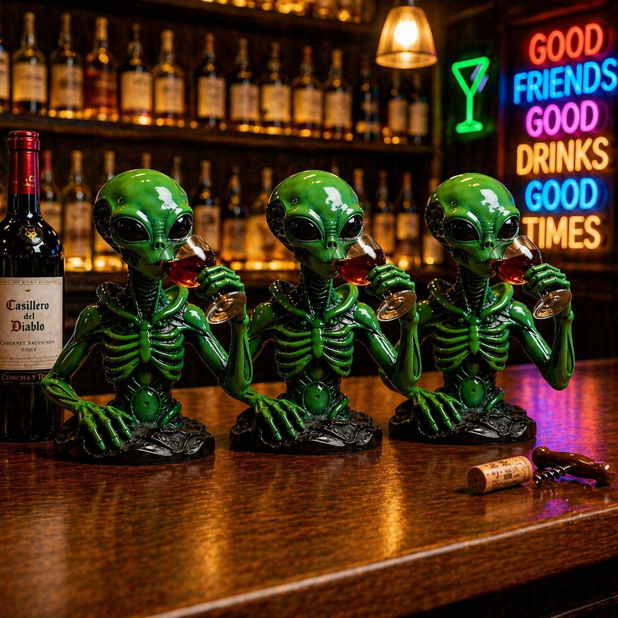 Alien Wine Companion – Funny Sci-Fi Drinking Buddy
