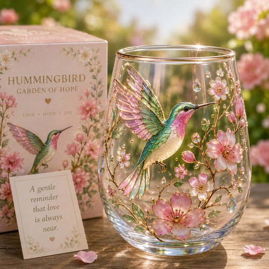 🌸Limited Edition 2026 Hummingbird Morning Bliss Glass Tea Cup☕
