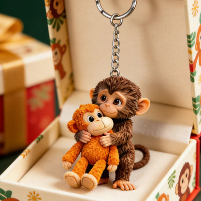 🔥Last Day 50% OFF - 🐵 3D Viral Punch Monkey Keychain 💕