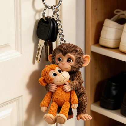 🔥Last Day 50% OFF - 🐵 3D Viral Punch Monkey Keychain 💕