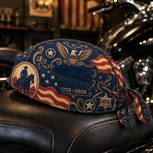🏍️America 250 Cycling Pirate Hat / Biker Headwrap