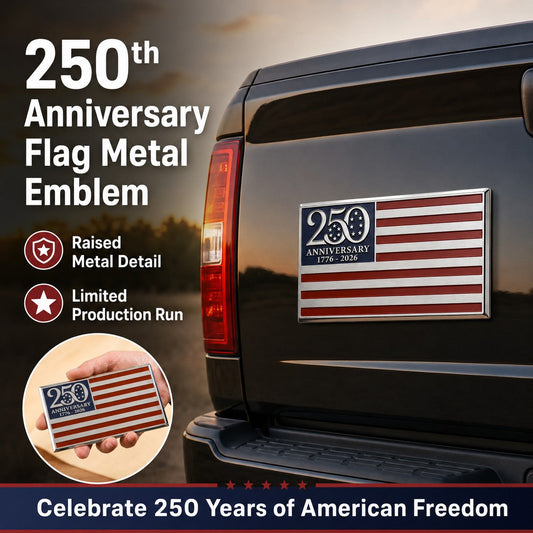 250th Anniversary Metal Flag Emblem