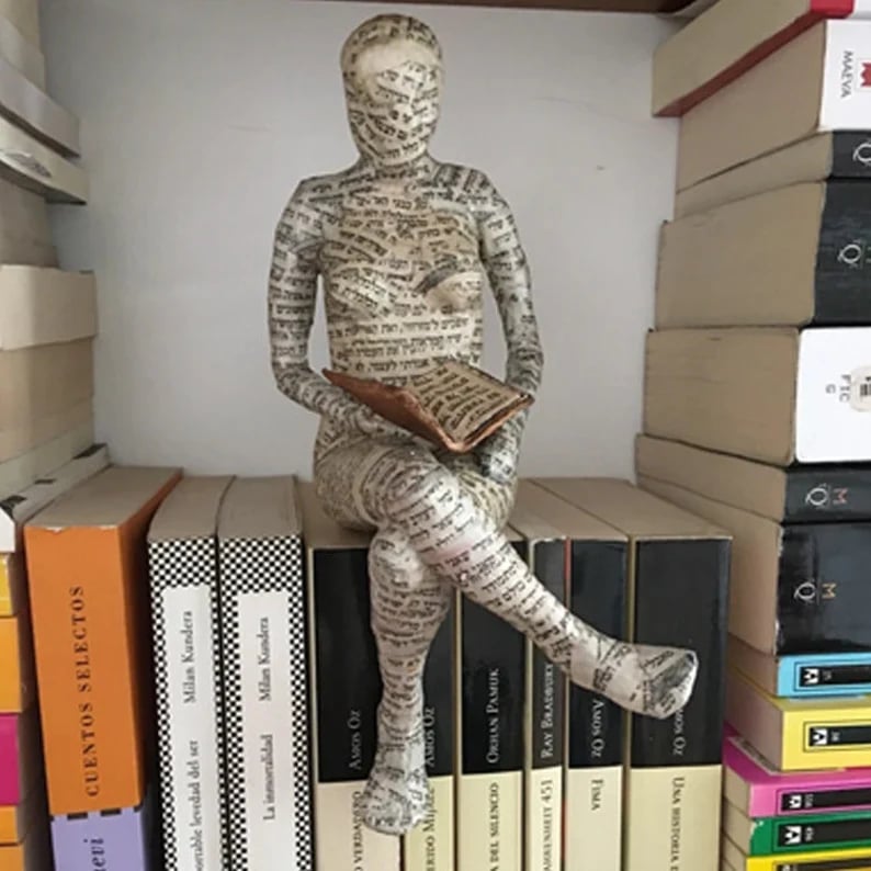 Nordic Modern Reading Woman Statue