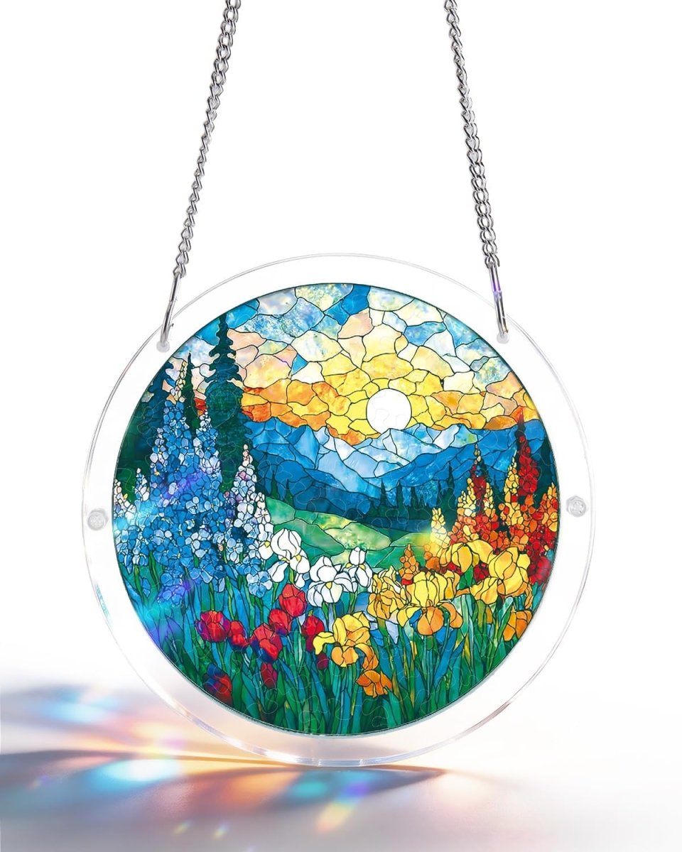 Acrylic Jigsaw Puzzle Suncatcher - Moonlit Riverscape