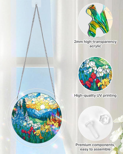 Acrylic Jigsaw Puzzle Suncatcher - Moonlit Riverscape