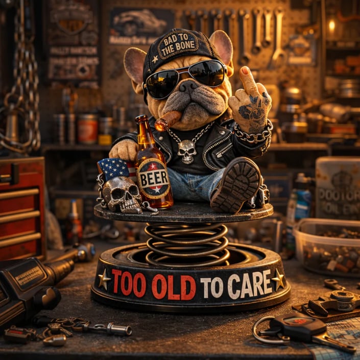 ⏰Last 4 hours Sale: Save 49%-Too Old To Care Dashhoard Bobblehead