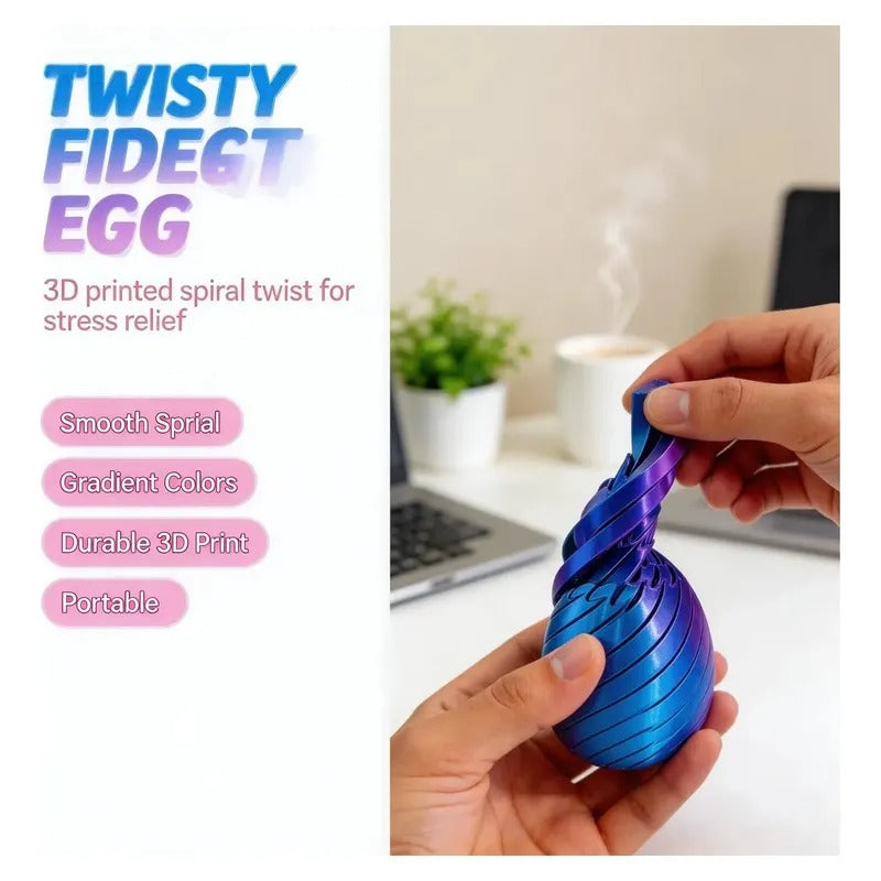 Twisty Fidget Egg™ – Hypnotic Spiral Stress Toy