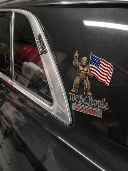 🔥Father's Day Hot Sale👣BigFoot We The People Patriot Flag Edition Car Emblem Metal Decorative Badge- Made in USA